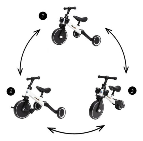Bicicleta De Equilibrio Y Triciclo 3 En 1 Plegable
