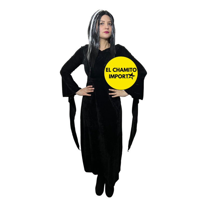 Disfraz De Morticia Addams Gótico Para Mujer