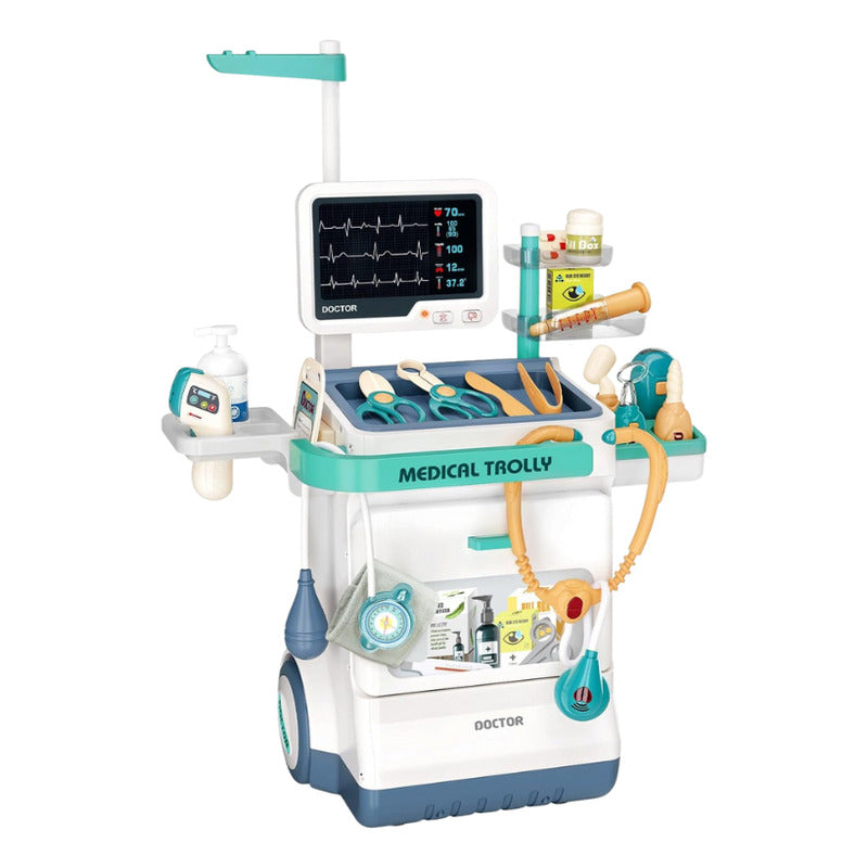 Set Doctor Consultorio Medico Electrocardiograma + Gorro Blanco