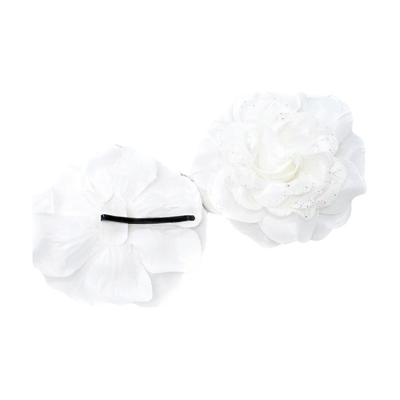 Set X12 Pinches De Flor Rosa Para Peinado Cabello Baile