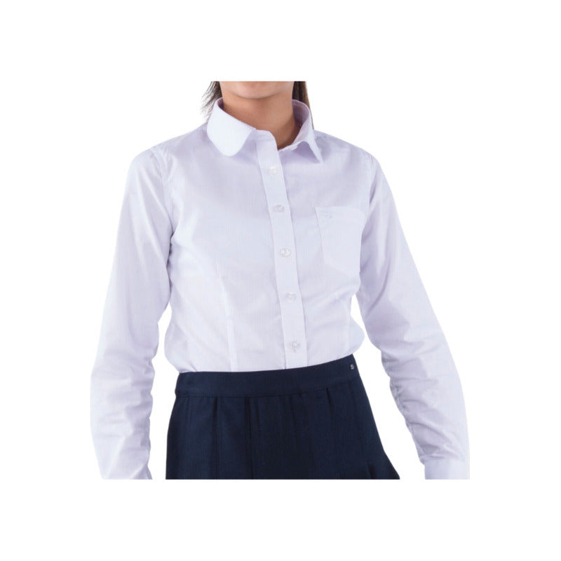 Blusa Colegio Niña Clásica Blanca