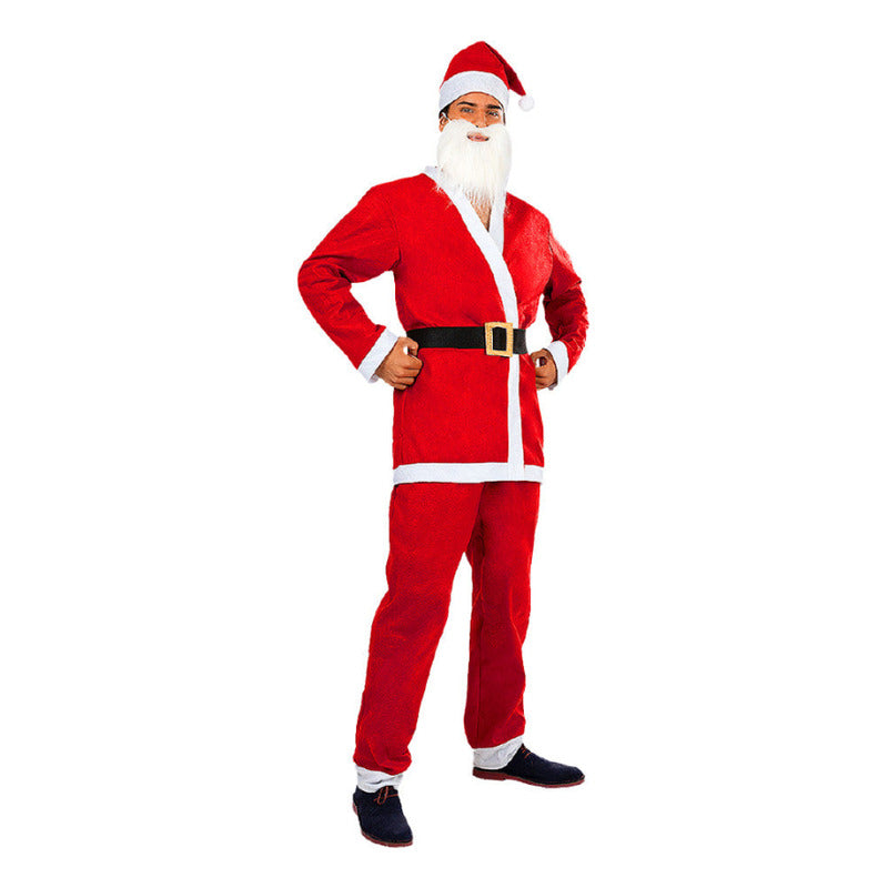 Traje Completo De Viejo Pascuero Para Adulto Santa Claus