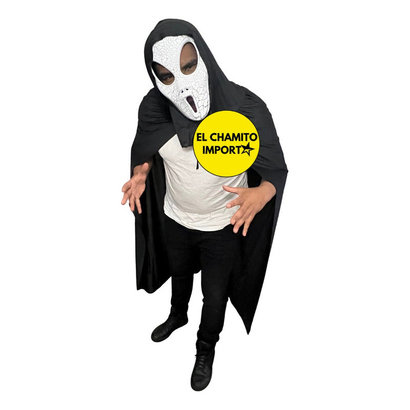 Traje Capa + Mascara Scream Movie Grito Terror Halloween