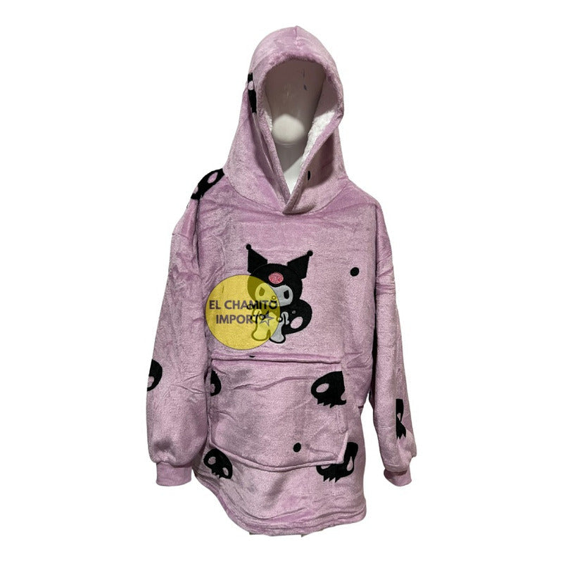 Maxi Poleron Sherpa Hello Kitty Kuromi Melody Kawaii Niñas