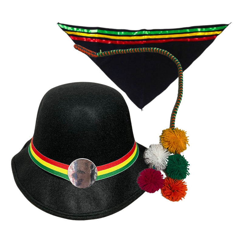 Gorro Nortino + Punta + Pom Pom Baile Trote Nortino