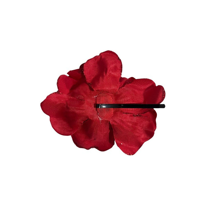 Set X12 Pinches De Flor Rosa Para Peinado Cabello Baile
