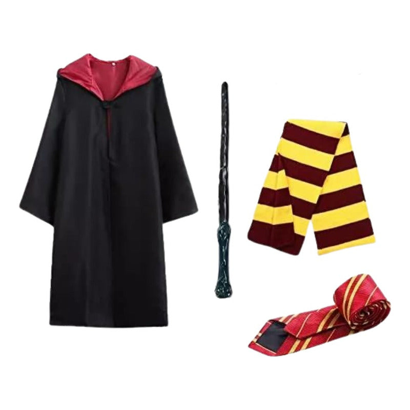 Capa Corbata Bufanda Varita De Harry Potter Disfraz Cosplay Adulto