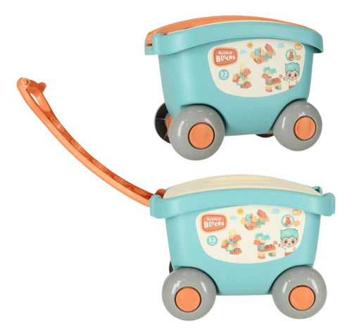 Carrito De Juguete Arrastre Bloques Construcción