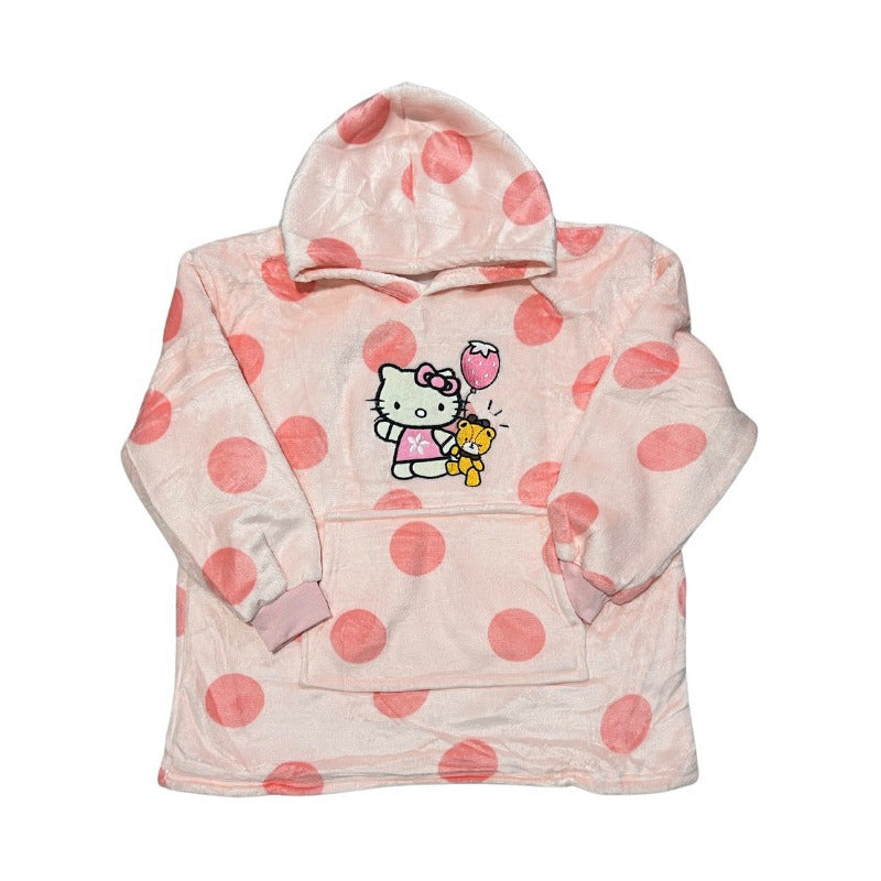 Maxi Poleron Sherpa Hello Kitty Kuromi Melody Kawaii Niñas