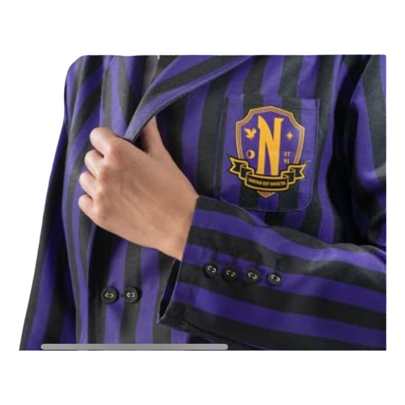 Disfraz Enid - Merlina Uniforme Violeta Mujer