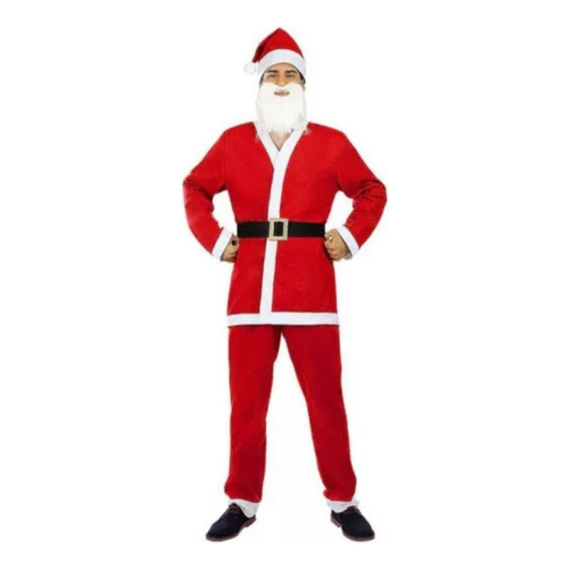 Traje Completo De Viejo Pascuero Para Adulto Santa Claus