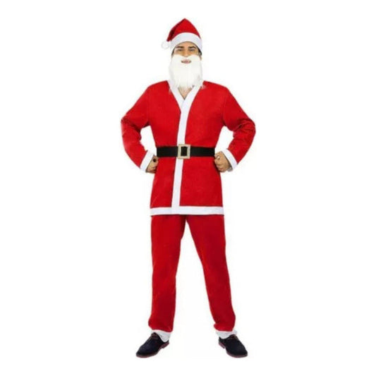 Traje Completo De Viejo Pascuero Para Adulto Santa Claus