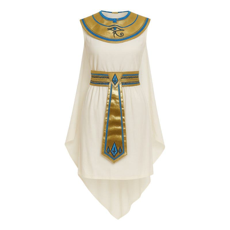 Disfraz De Mujer Faraona Egipcia Cleopatra Cosplay Blanco