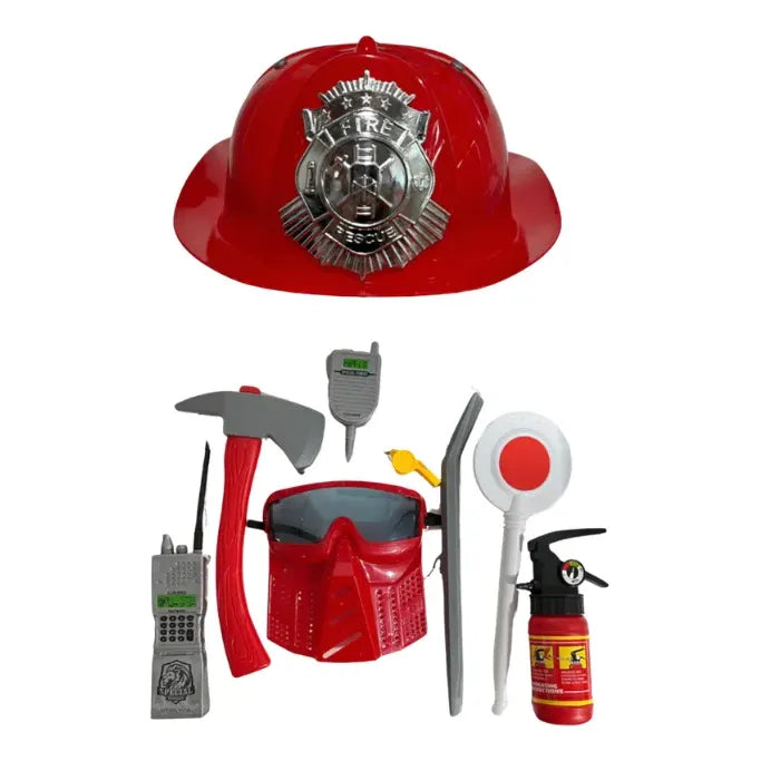 Disfraz De Bombero Con Casco Y Accesorios