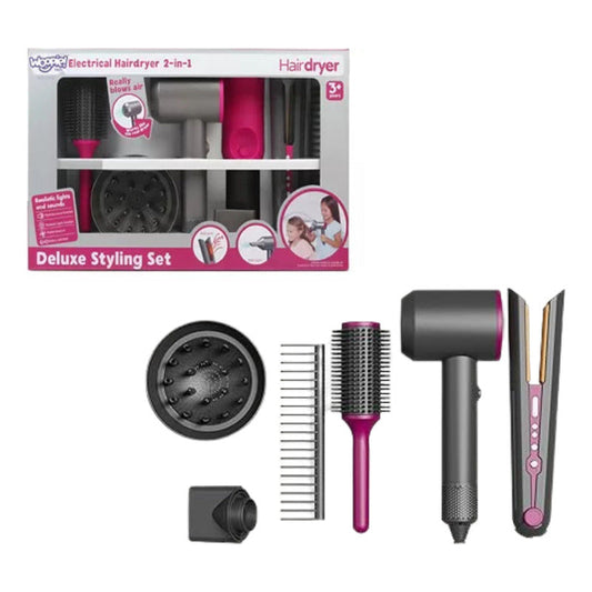Set De Peluqueria Juego Simulacion Para Niñas Juguete 9pzs