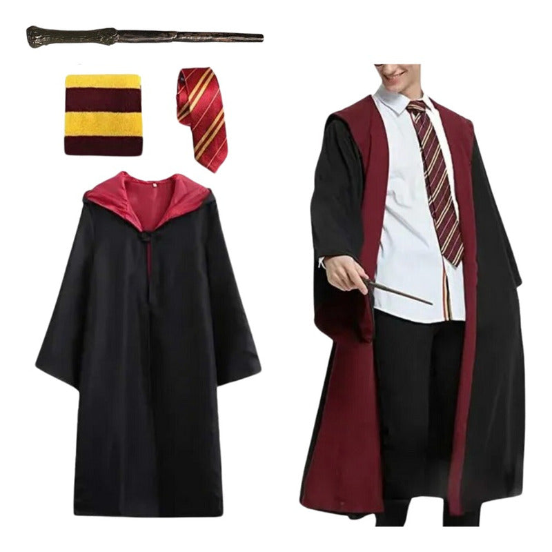 Capa Corbata Bufanda Varita De Harry Potter Disfraz Cosplay Adulto