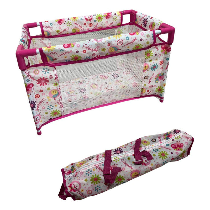 Cuna De Juguete Para Muñeca Corral Metalico Plegable