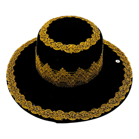 Sombrero Caporal Bailes Típicos Juvenil Hombre Negro