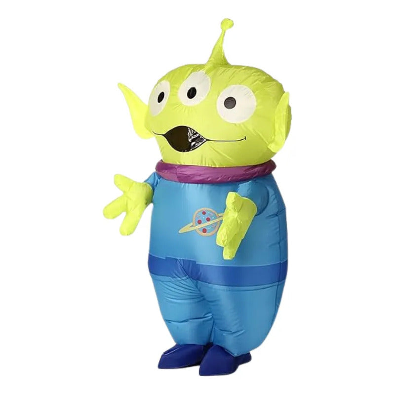 Disfraz Inflable Alien Animado Azul Adulto 160-190cm