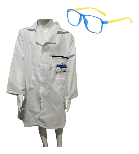 Disfraz De Doctor Delantal + Lentes Para Niños