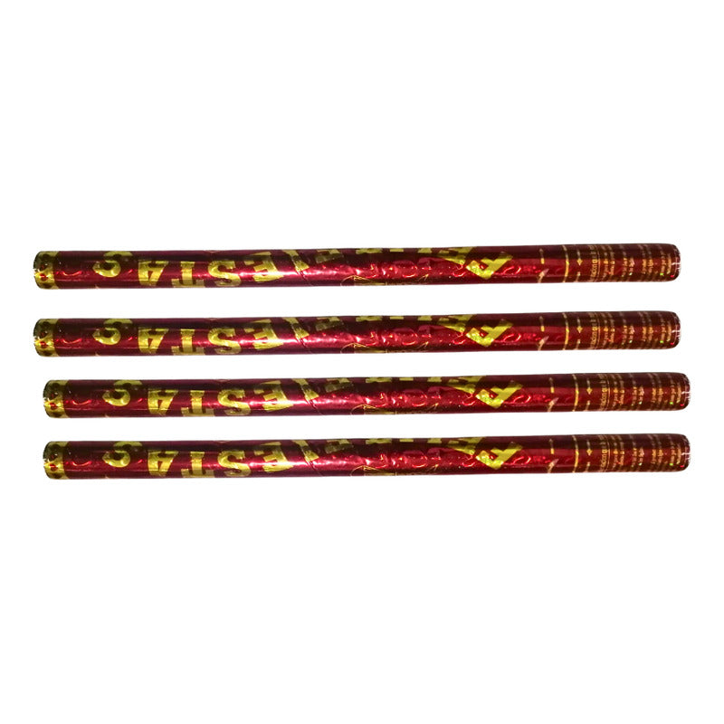 Pack X 4 Lanza Confeti Cotillón Fiesta Fin De Año 60cm