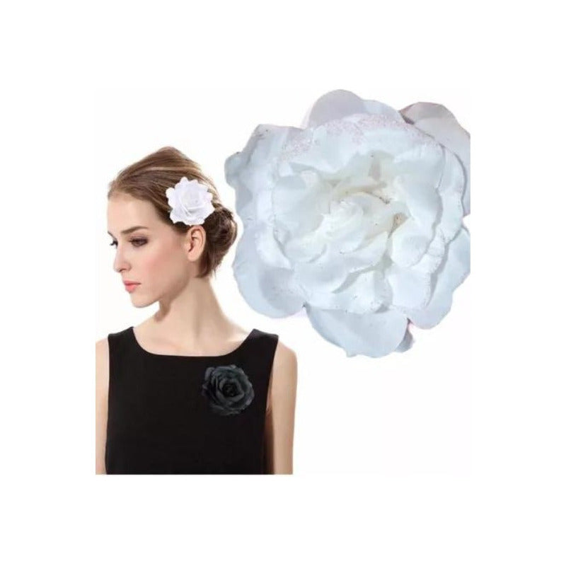 Set X12 Pinches De Flor Rosa Para Peinado Cabello Baile