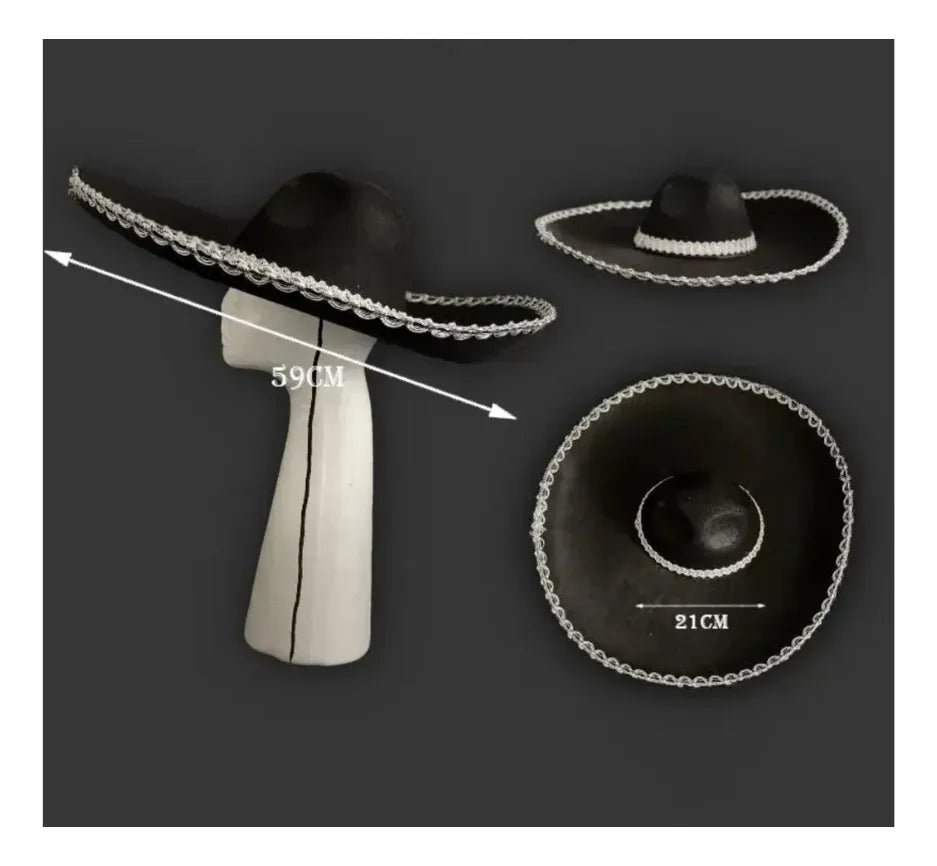Sombrero Disfraz Mariachi Mexicano Charro Adulto