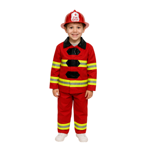 Disfraz De Bombero Para Niño Con Casco