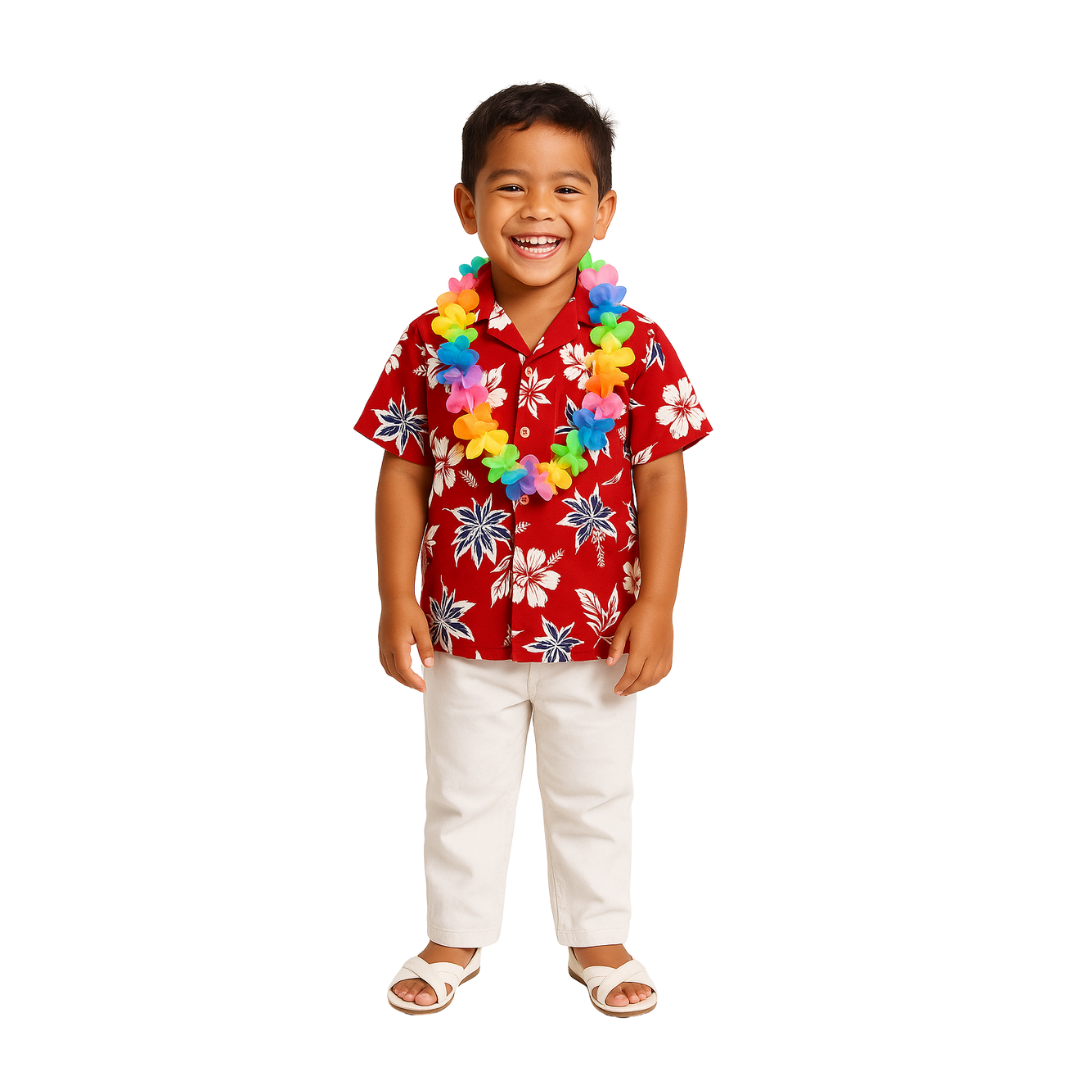 Traje Pascuense Niño Traje Pascuense Hawaiano 3 Pzas