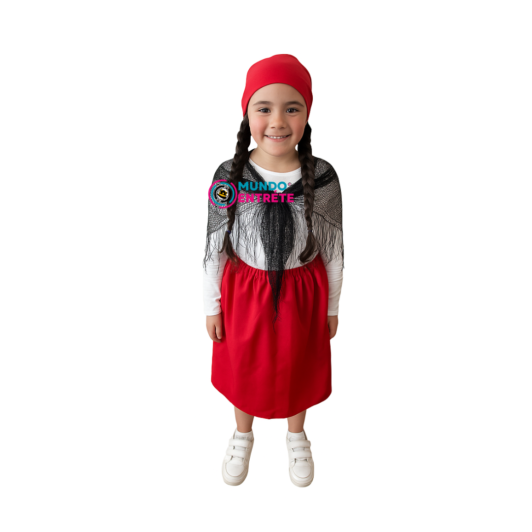 Traje Típico Chilote Niñas/Fiestas Patrias Chile
