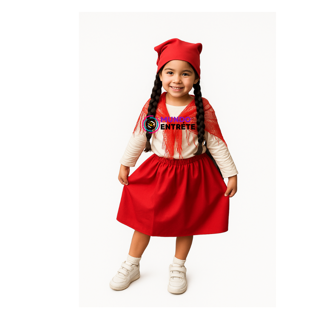 Traje Típico Chilote Niñas/Fiestas Patrias Chile