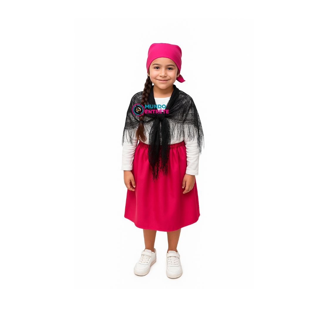 Traje Típico Chilote Niñas/Fiestas Patrias Chile