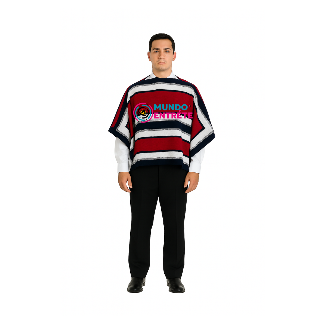 Manta Poncho Juvenil- Adulto Huaso  90x60