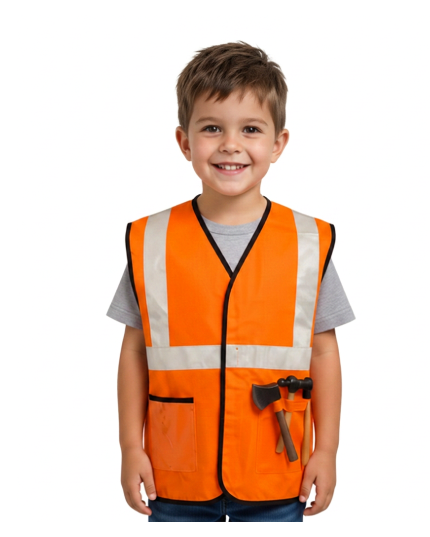 Disfraz De Maestro Constructor + Herramientas De Juguete