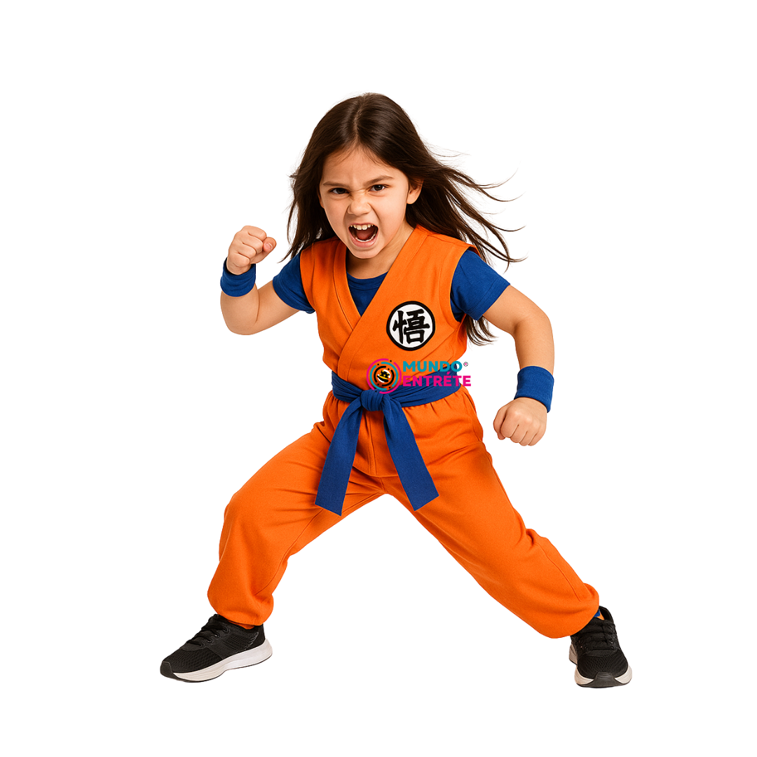 Disfraz Goku Dragon Ball Z. Niña