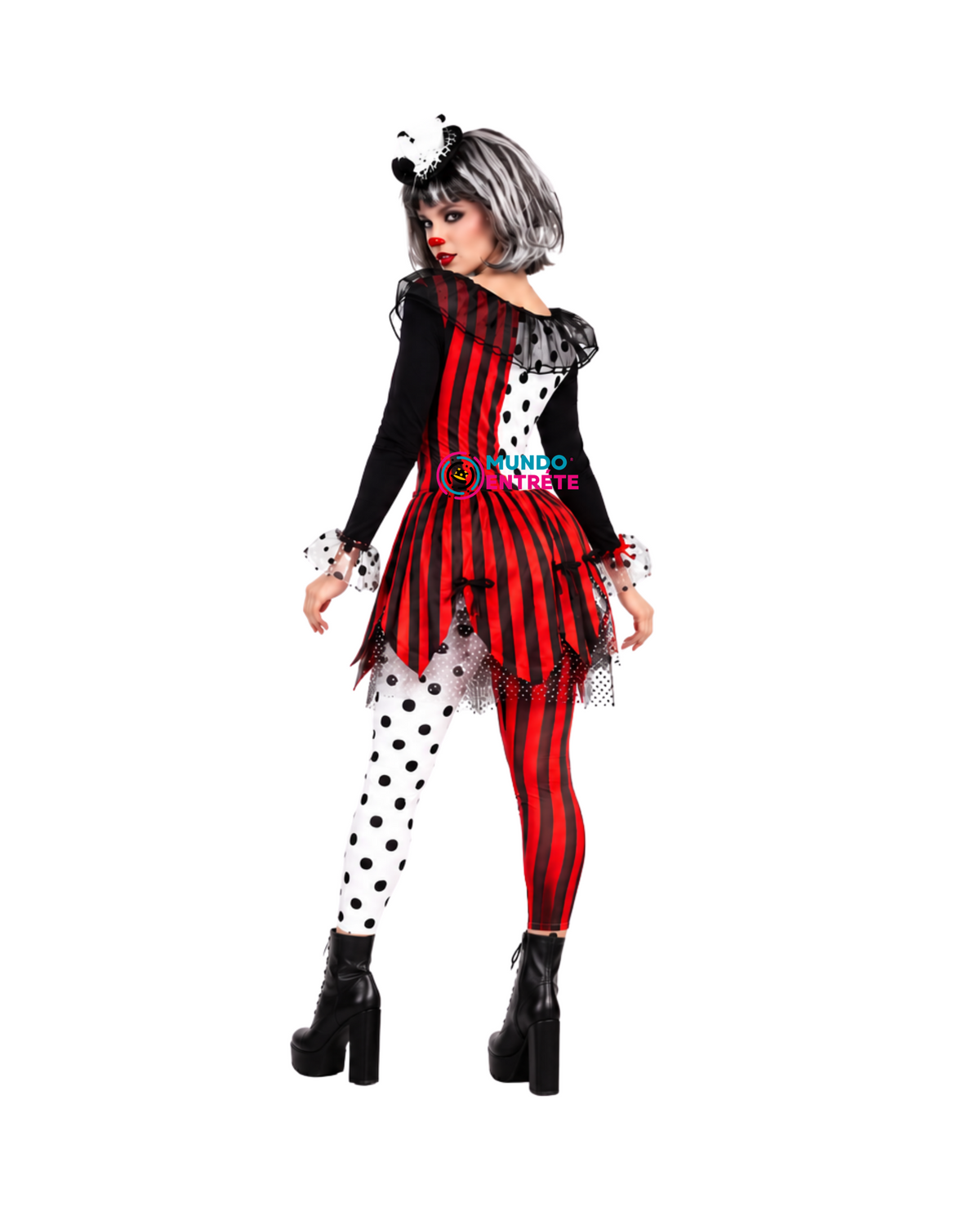 Payasa Asesina Terror Arlequina Halloween Mujer