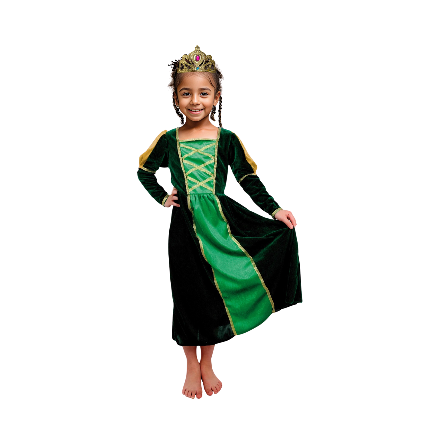 Disfraz de la Princesa Fiona para Niña + Corona