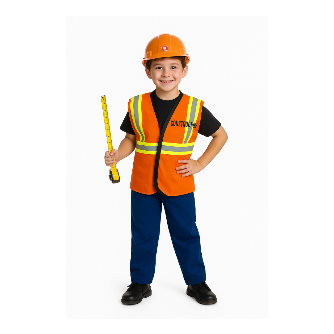 Disfraz De Constructor Para Niños Con Casco Y Juguetes – Mundo Entrete