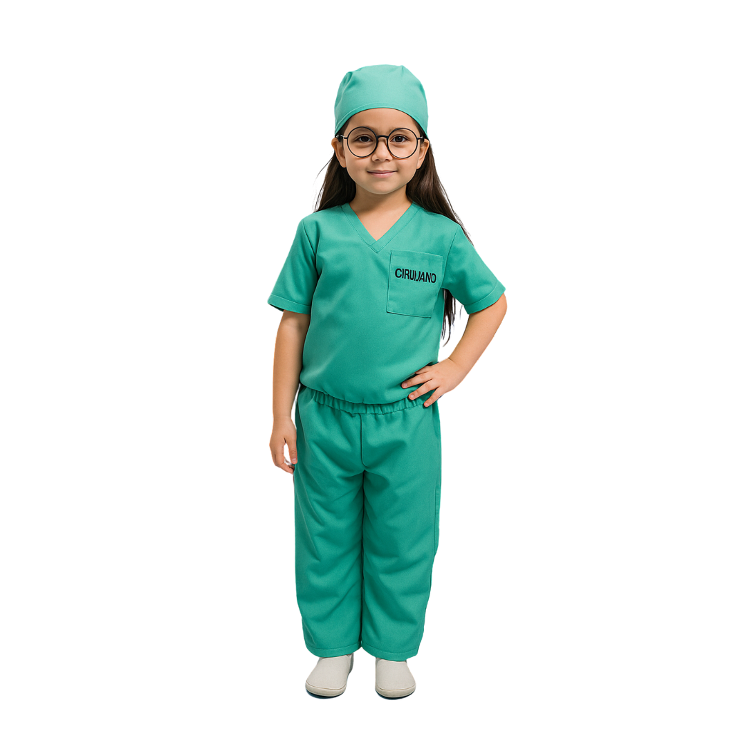 Disfraz Doctor Cirujano Profesiones Oficio Niña