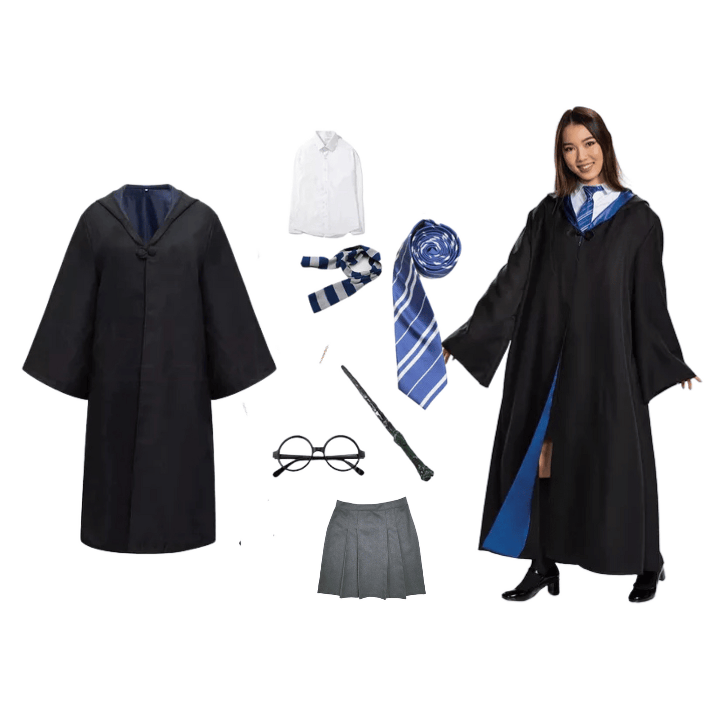 Disfraz Harry Potter/ Hermione Gryffindor Slytherin Ravenclaw Mujer