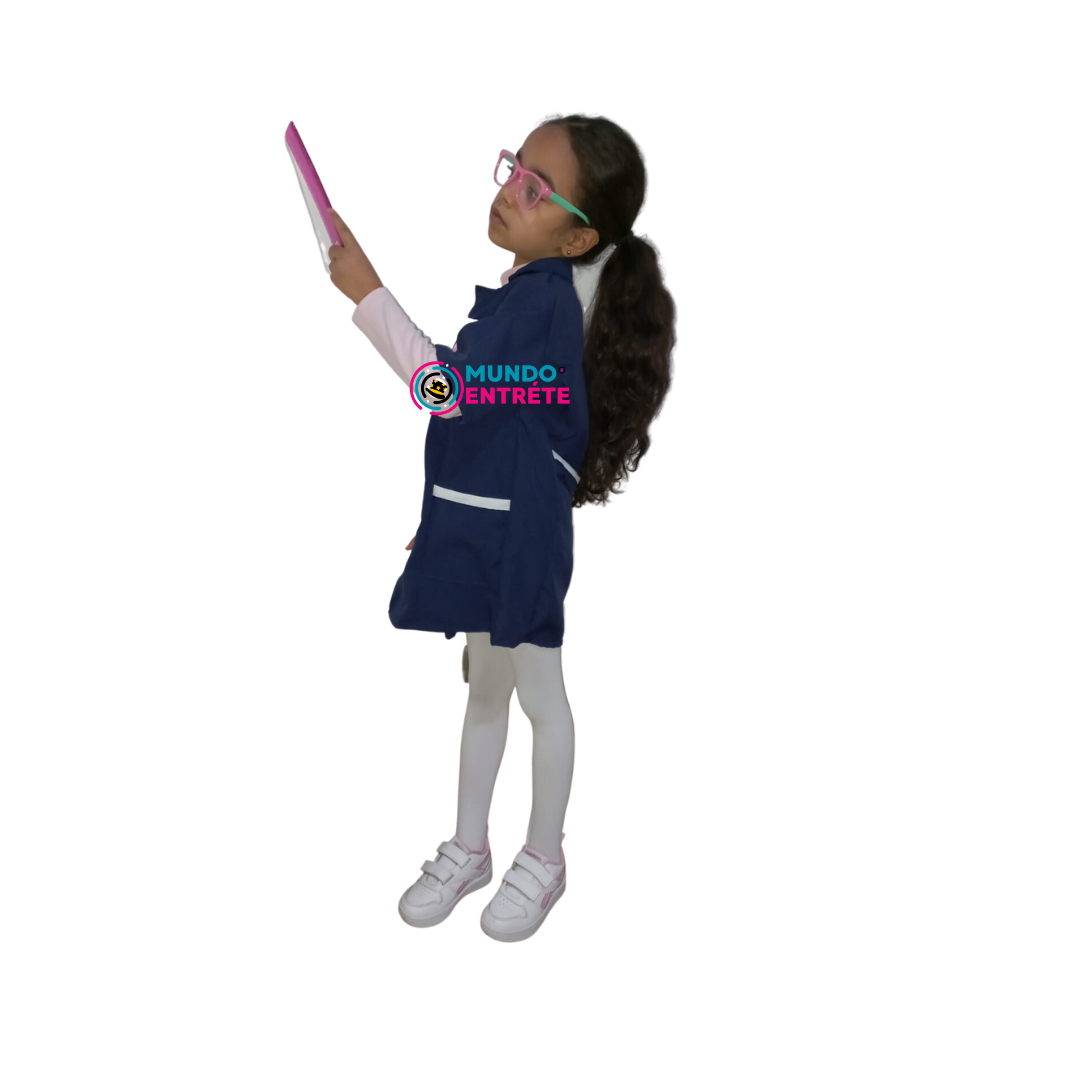 Disfraz De Párvula Delantal + Lentes Para Niños