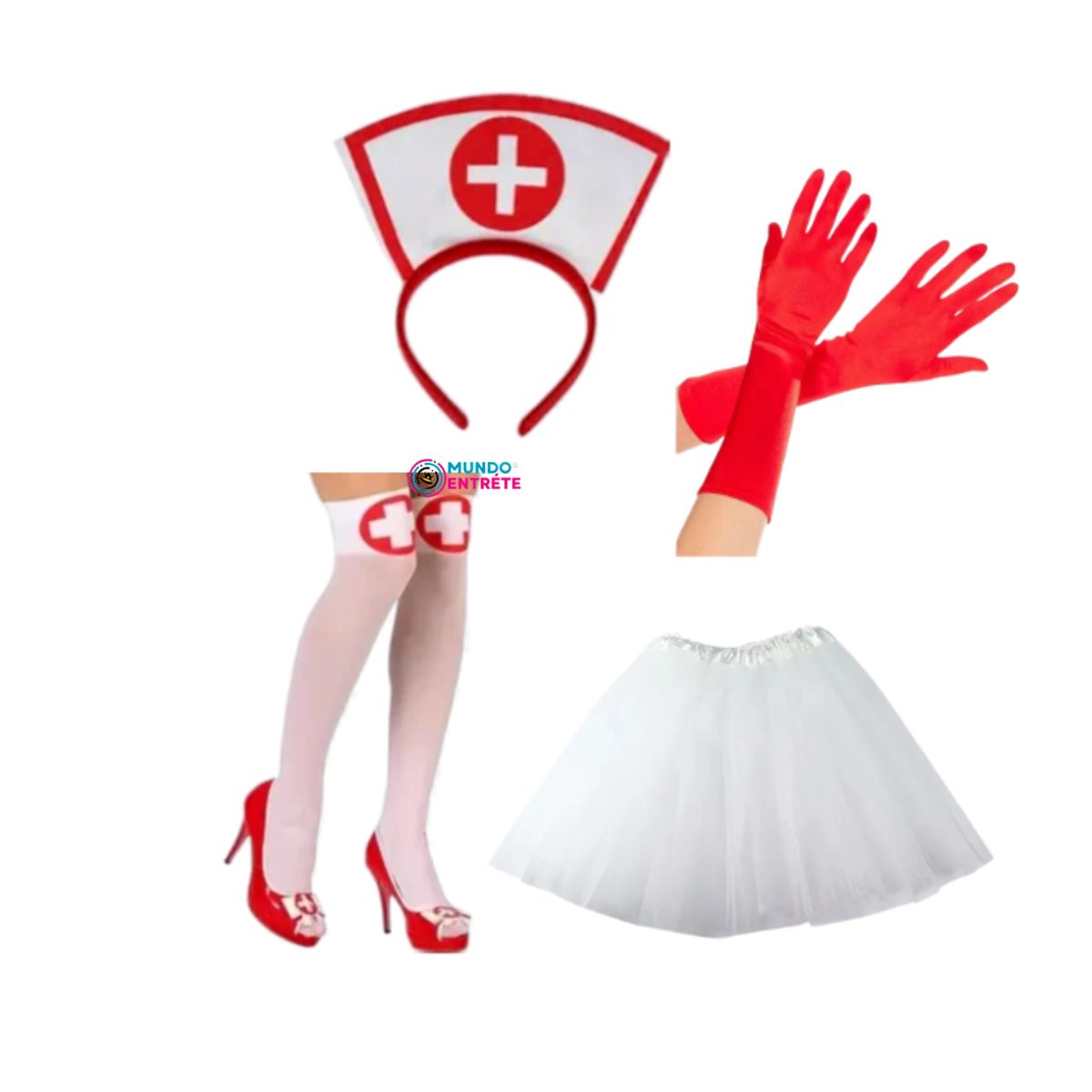 Set Disfraz De Enfermera Para Mujer Cosplay