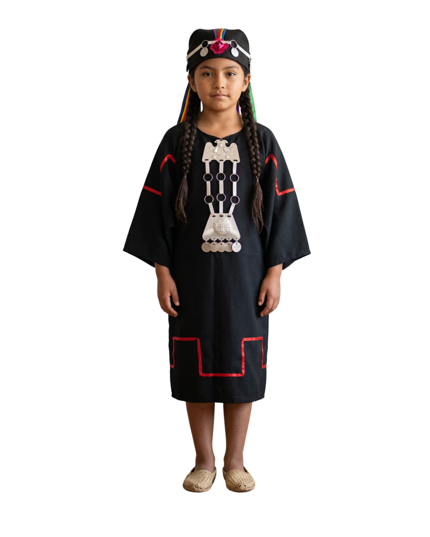 Traje Típico Mapuche Niña + Trapelacucha