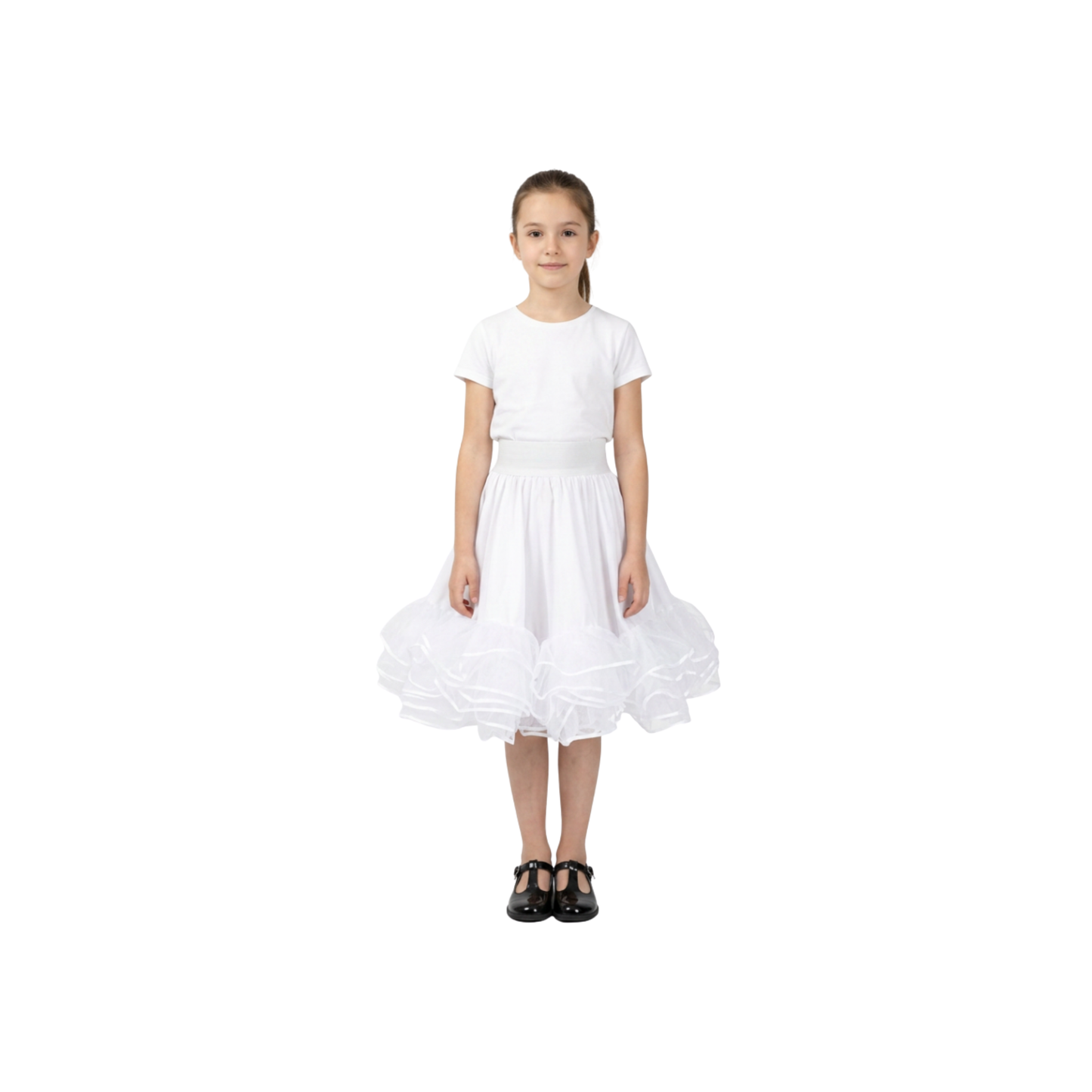 Falso 3 Capas para vestidos Niña