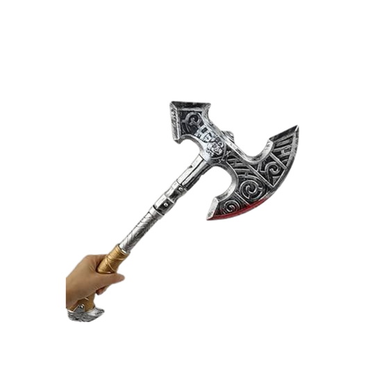 Hacha Falsa Guerrero Romano Y Vikingo - Cosplay Divertido Plata