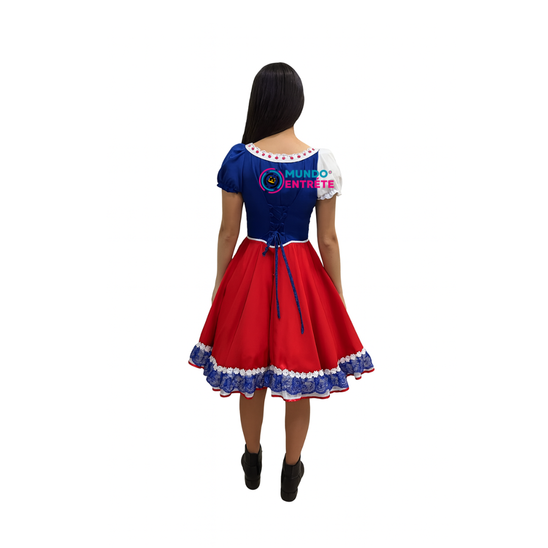 Traje Huasa Bandera Fiestas Patrias Para Mujer