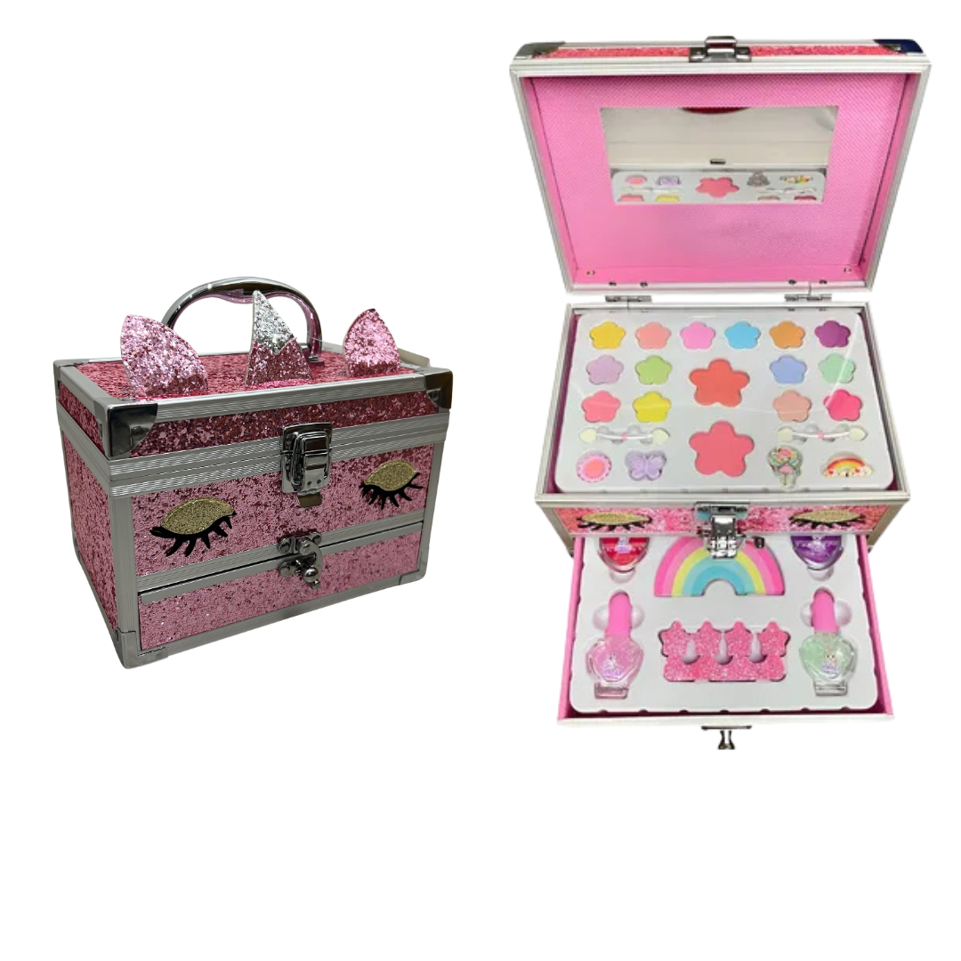 Maleta Maquillaje Set Cosméticos  Niñas- Unicornio