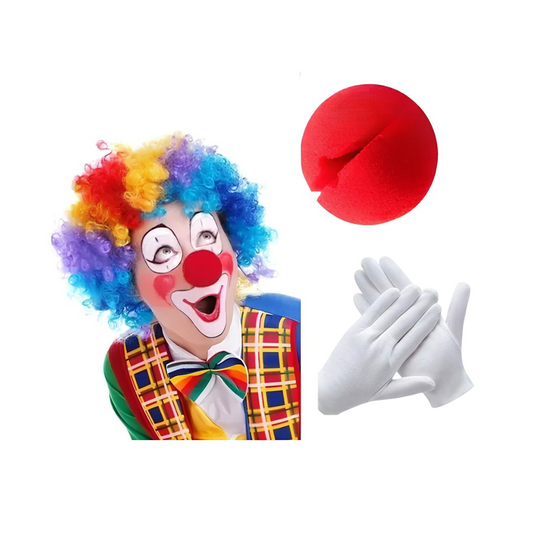 Peluca De Payaso Con Nariz