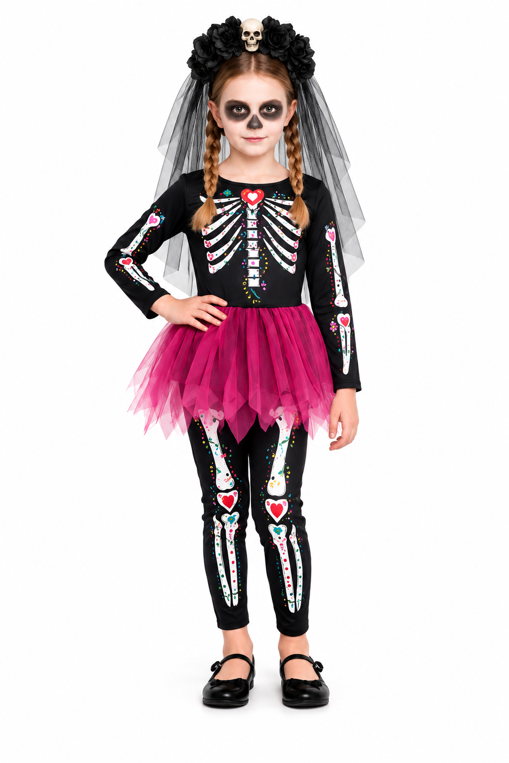 Disfraz Catrina Niña Dia De Los Muertos Halloween