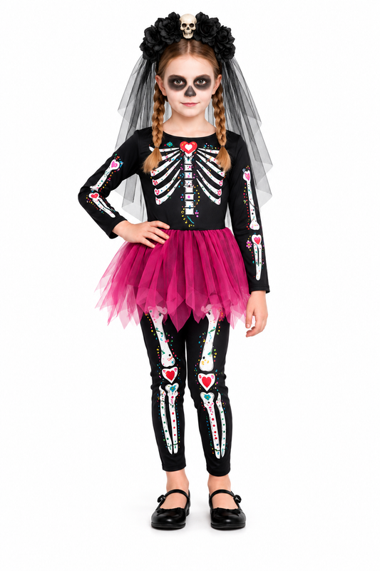 Disfraz Catrina Niña Dia De Los Muertos Halloween